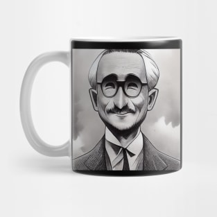 Happy F.A. Hayek Manga Style Portrait Mug